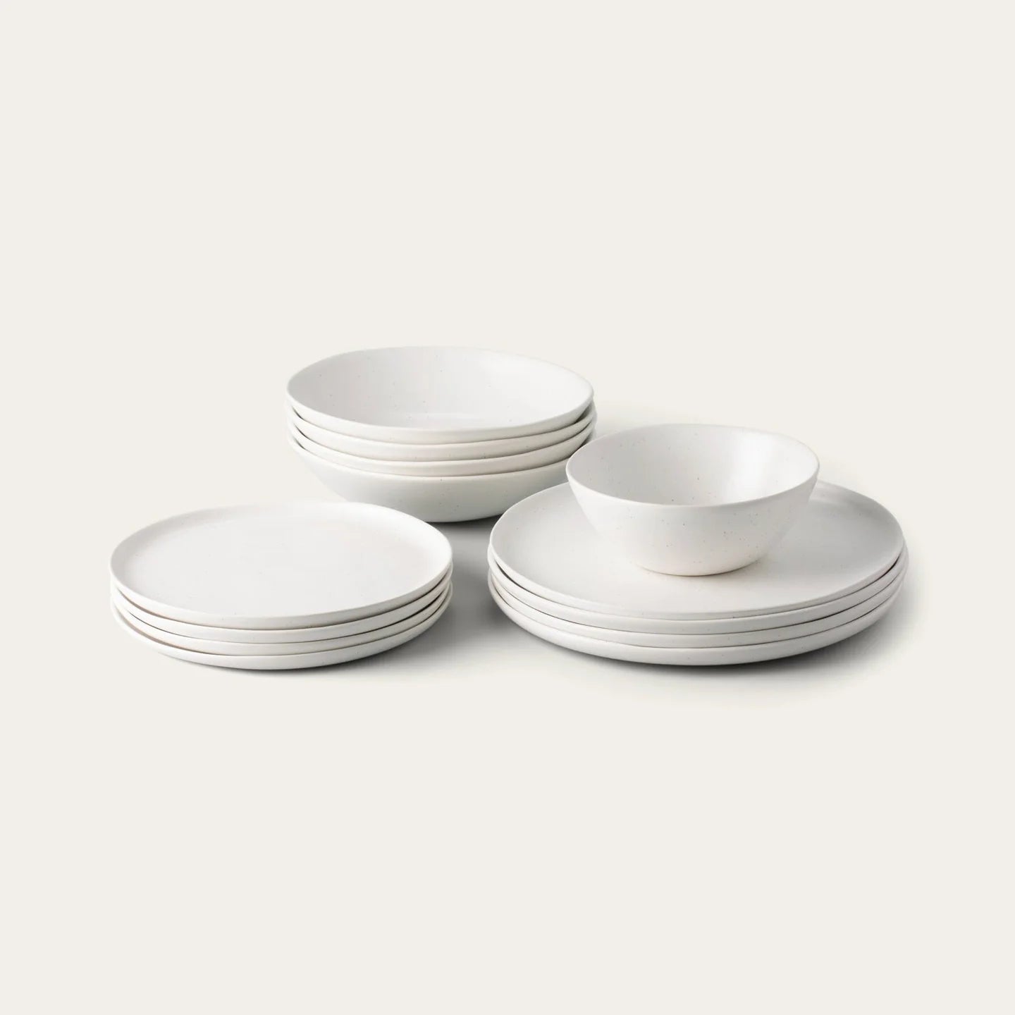 Base Dinnerware Set - Speckled White