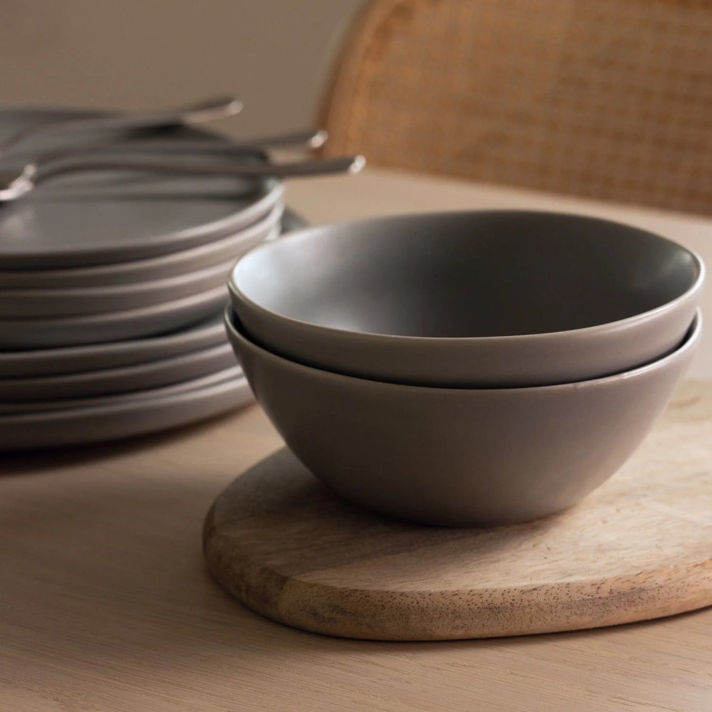 Base Dinnerware Set - Dove Grey